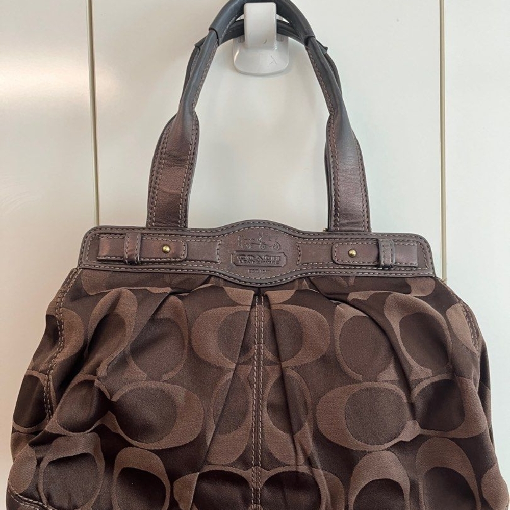 Coach Brown Monogram Shoulder Bag